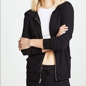 wildfox black zip-up sweatshirt
